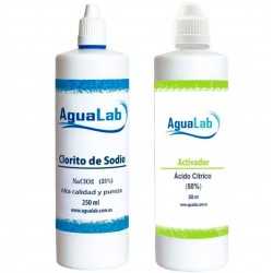 Kit Agualab Ácido Cítrico al 50% y Clorito Sódico al 25% (250 ml) Agualab - 1